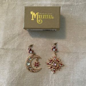 Show Me Your MuMu Gold and Red Celestial Earrings